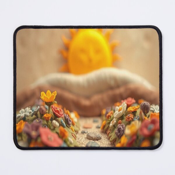 Item preview, Felted Sun Garden Path | Warm Felt Landscape | Cozy Nature Art designed and sold by MusicSoulMystics.