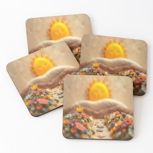 Item preview, Felted Sun Garden Path | Warm Felt Landscape | Cozy Nature Art designed and sold by MusicSoulMystics.