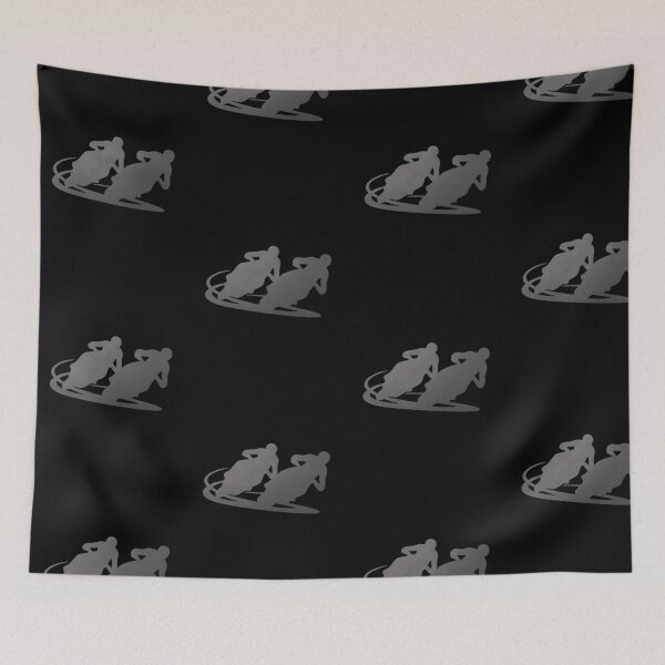 Item preview, Two motorbike riders turning in a race curve_24_Black Paint_Side view designed and sold by Aariq.
