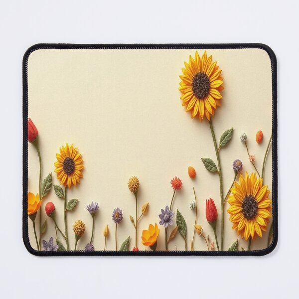 Item preview, Felted Sunflower Garden | Warm Floral Felt Art | Cozy Nature Aesthetic designed and sold by MusicSoulMystics.