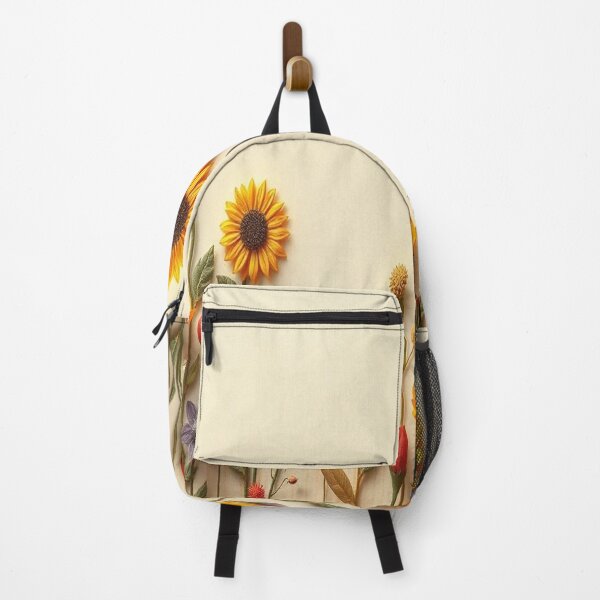 Item preview, Felted Sunflower Garden | Warm Floral Felt Art | Cozy Nature Aesthetic designed and sold by MusicSoulMystics.