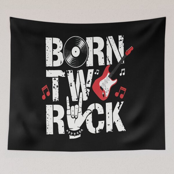 Item preview, Born Two Rock 2Nd Birthday Guitar designed and sold by ChantelNicole.
