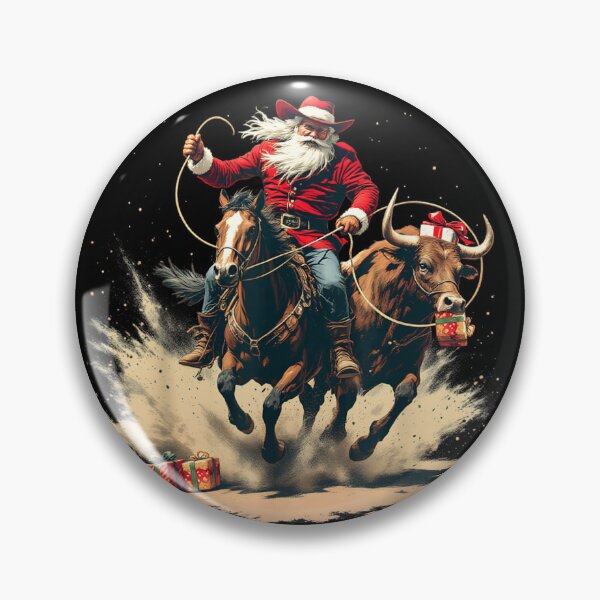 Item preview, Cowboy Santa Bull Riding Christmas Rodeo Western Holiday designed and sold by SuziLope.