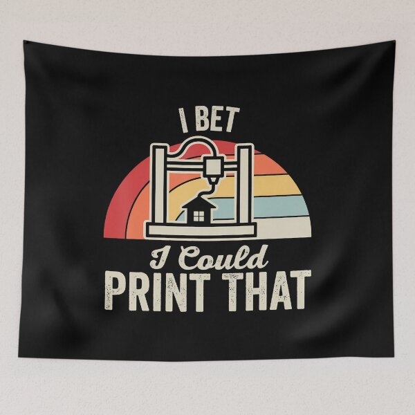 Item preview, I Bet I Could Print That Retro designed and sold by KristinCleo.