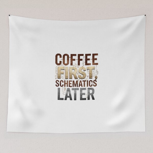 Item preview, Coffee first, schematics later- coffee loverful design- Caffeine engineers  designed and sold by Happyhoo1.