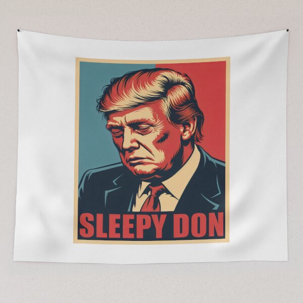 Item preview, Sleepy Donald Trump Funny Poster Design designed and sold by EthosWear.