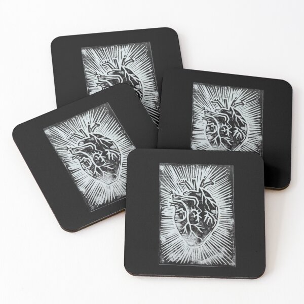 Item preview, Bleeding Heart Lino Block Print  designed and sold by Shayla-Michelle.