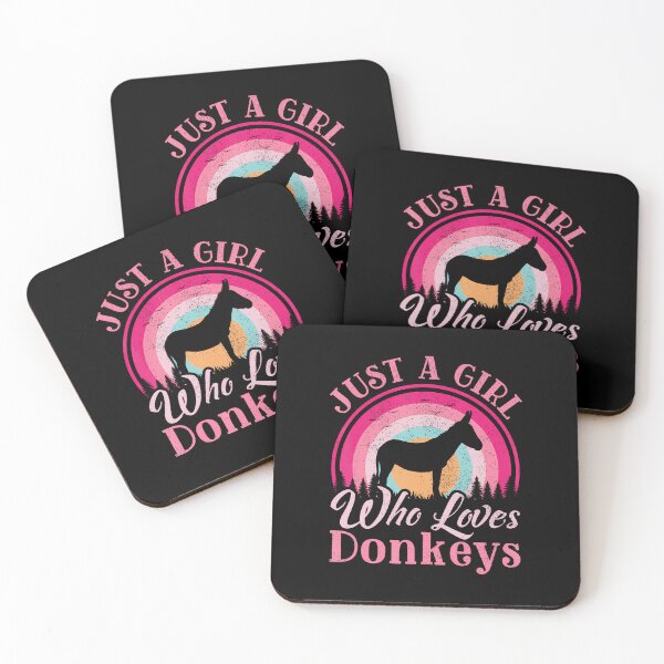 Item preview, Just A Girl Who Loves Donkeys Women Girls Vintage Donkey designed and sold by ChantelNicole.