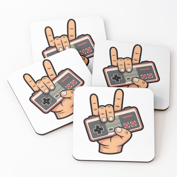 Item preview, Gaming Controller Rock Hand Sign Retro Video Game designed and sold by Colorful Designs.