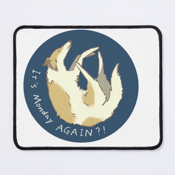 Item preview, It's Monday AGAIN? A Borzoi who hats Mondays designed and sold by Blackcat’s Box.