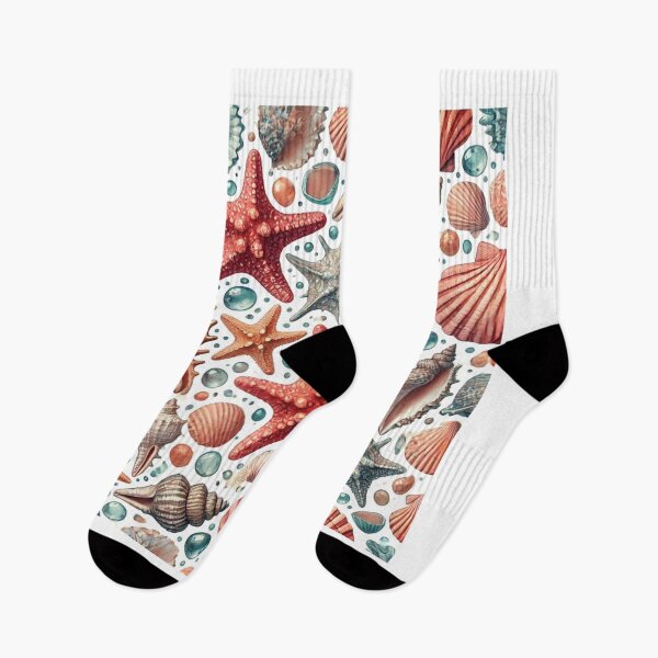 Item preview, Starfish and Seashell Pattern – Vibrant Coastal Ocean Art designed and sold by denip.