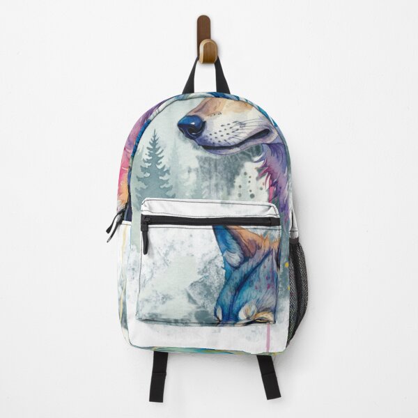 Item preview, Watercolor Wolf Splatter – Artistic Forest Wildlife Painting designed and sold by Artdesign17.