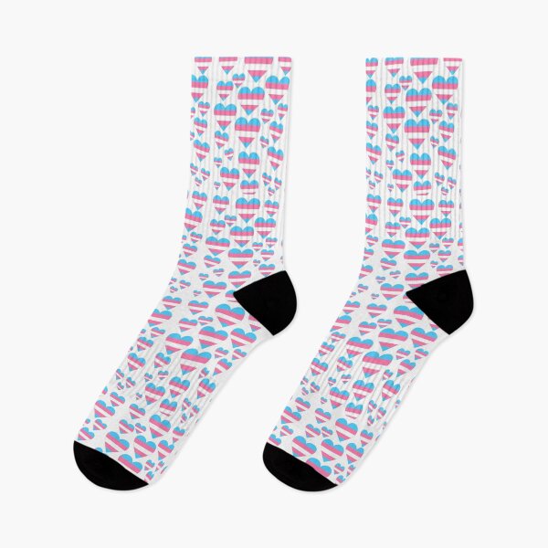 Item preview, Trans Flag Hearts designed and sold by RainbowRebelsCo.