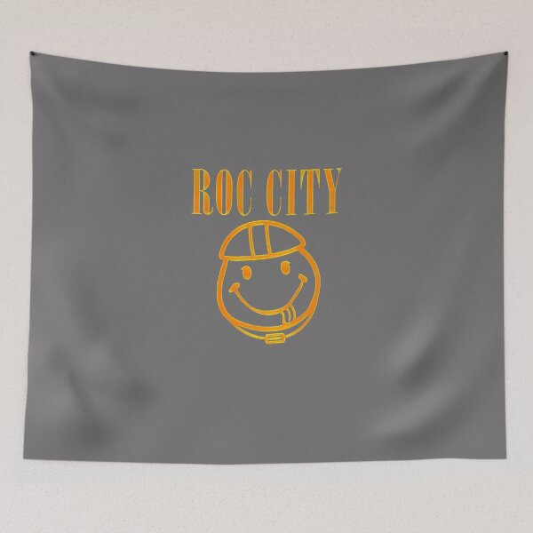 Item preview, ROC-CITY-SMILEY-PIVOT-T-SHIRT designed and sold by KaniyrLarosa.