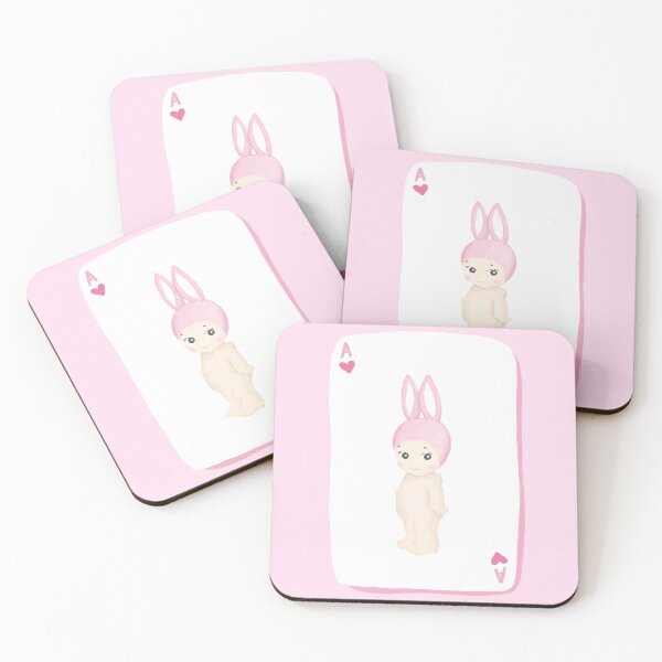 Item preview, Ace Card Stickers Prints Post Card Sonny Angel Art Pink Kitsch – Cherub Bunny Earloop – Aesthetic Cute Personal Girlie Girl Strawberry Cake Cocktail designed and sold by Makeartwhynot.