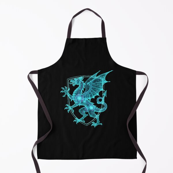 Item preview, Holographic Cyberpunk Dragon Heraldry Crest designed and sold by Dakson Design - Fantasy Art.