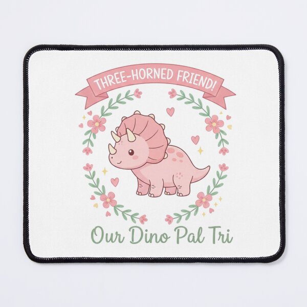 Item preview, Three-Horned Friend – Cute Kawaii Tri Dino Pal designed and sold by Sksticker991.