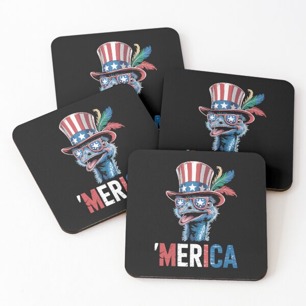 Item preview, Merica Emu Patriotic 4th of July Funny Men Women designed and sold by catsdothingz.