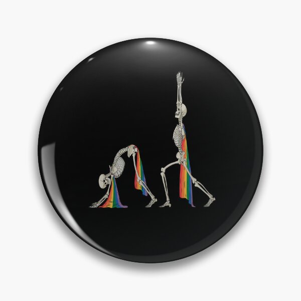 Item preview, Skeleton Pride Yoga Rainbow heart LGBTQ Pride designed and sold by catsdothingz.