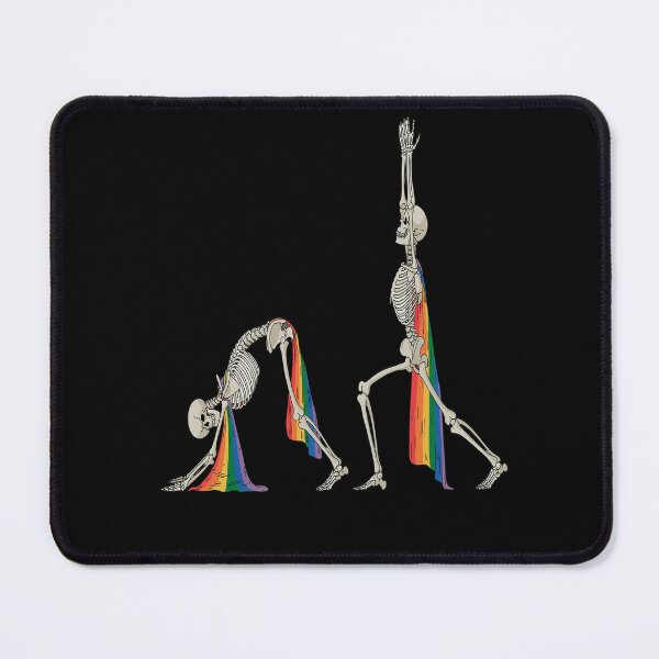 Item preview, Skeleton Pride Yoga Rainbow heart LGBTQ Pride designed and sold by catsdothingz.