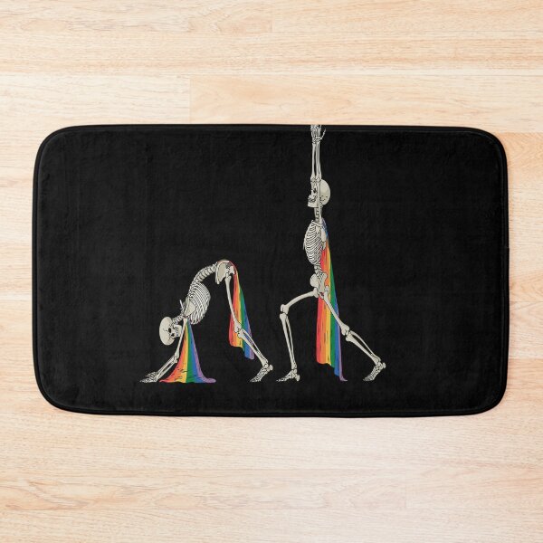 Item preview, Skeleton Pride Yoga Rainbow heart LGBTQ Pride designed and sold by catsdothingz.
