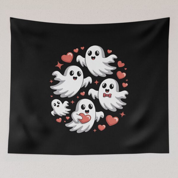 Item preview, Spooky Valentine’s Day Cute Boo Boo Ghost Heart To Heart designed and sold by catsdothingz.