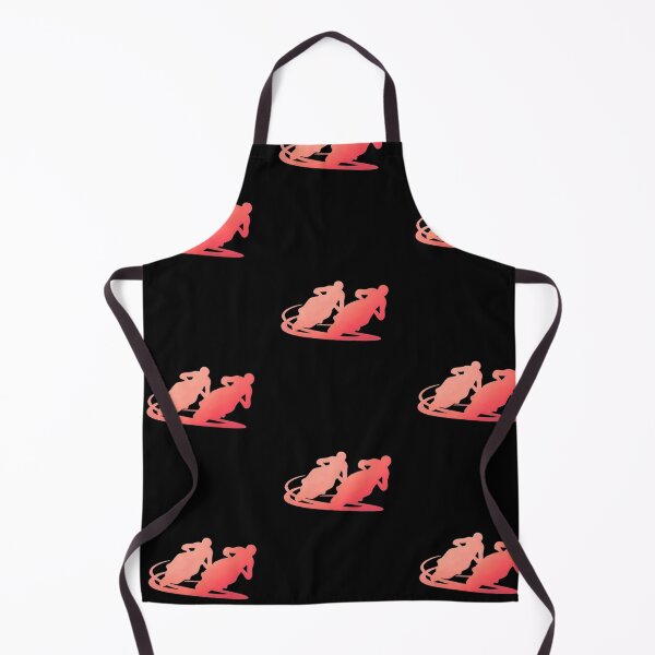 Item preview, Two motorbike riders turning in a race curve_25_Red Paint_side view designed and sold by Aariq.