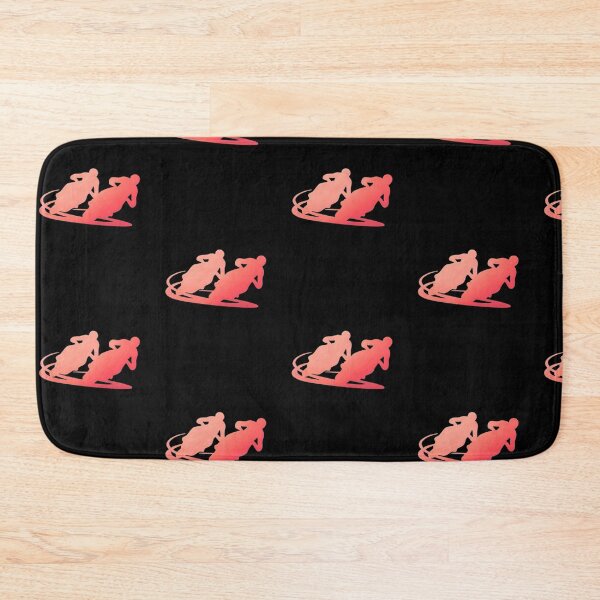 Item preview, Two motorbike riders turning in a race curve_25_Red Paint_side view designed and sold by Aariq.