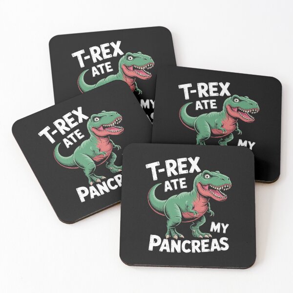 Item preview, My Pancreas Dinosaur Funny Diabetes Awareness Day Raglan Baseball designed and sold by TiredPack.