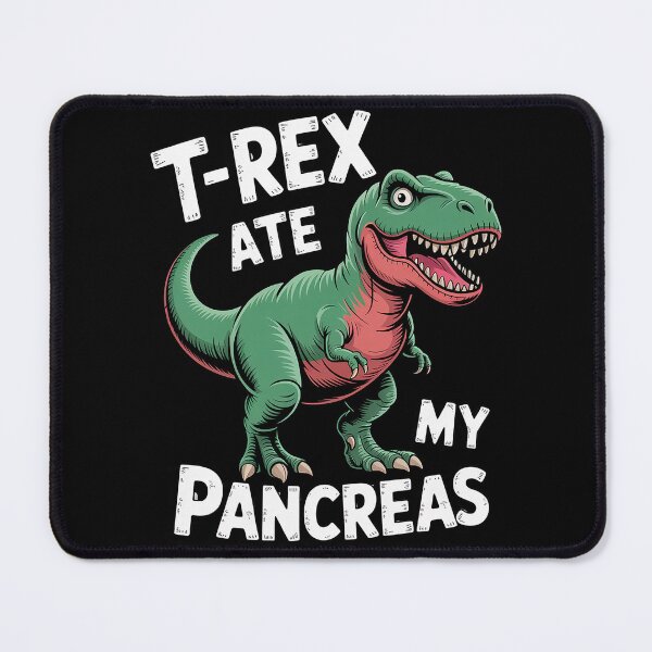 Item preview, My Pancreas Dinosaur Funny Diabetes Awareness Day Raglan Baseball designed and sold by TiredPack.
