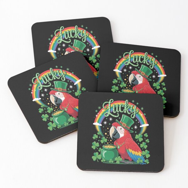 Item preview, Womens Rainbow Irish Shamrock Lucky Parrot Bird St. Patrick's Day designed and sold by catsdothingz.
