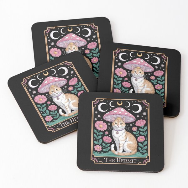 Item preview, The Hermit Tarot Card Cat In a Box Mystic Funny Cat  designed and sold by ReadySide.
