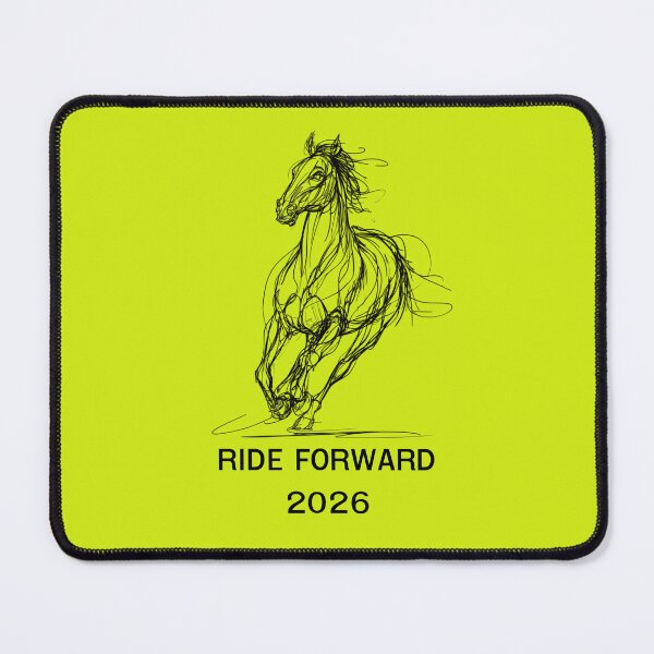 Item preview, Skecth horse illustration with Ride Forward 2026 text designed and sold by DadGenX.