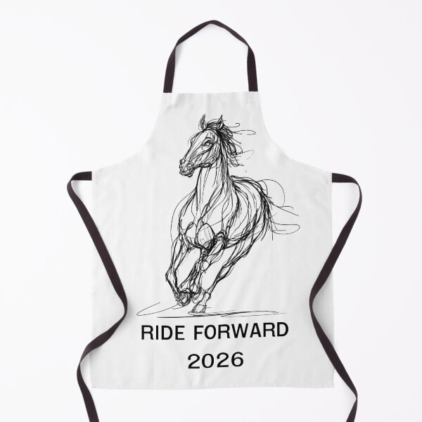 Item preview, Skecth horse illustration with Ride Forward 2026 text designed and sold by DadGenX.