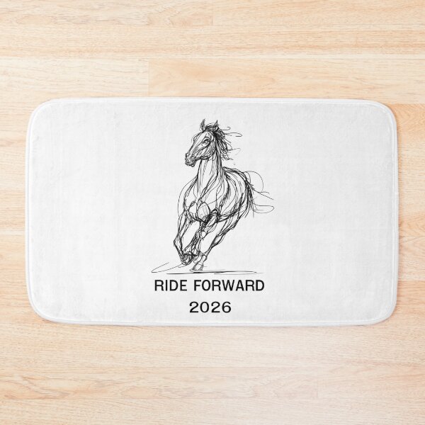 Item preview, Skecth horse illustration with Ride Forward 2026 text designed and sold by DadGenX.