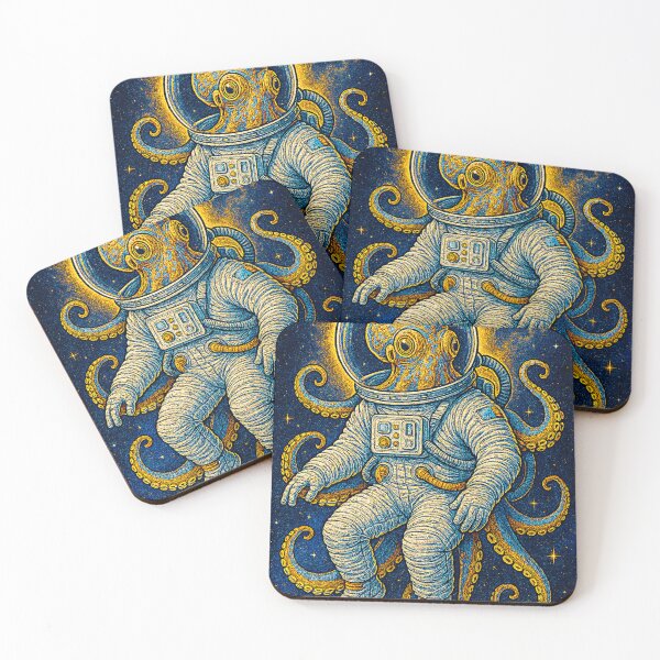 Item preview, Cosmic Octopus Astronaut Floating in Space designed and sold by Expl0rer.