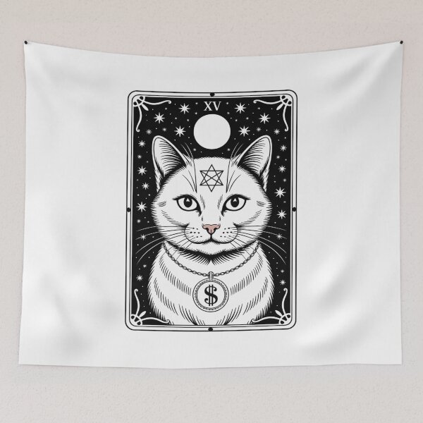 Item preview, Tarot Card Cat The Devil, Satanic Goth Halloween Cat Men Women  designed and sold by estellaken.