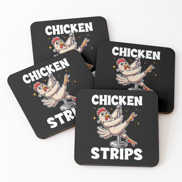Item preview, Funny Chicken Strips Pole Dance Cartoon Pun Humor designed and sold by DesireeAngela1.