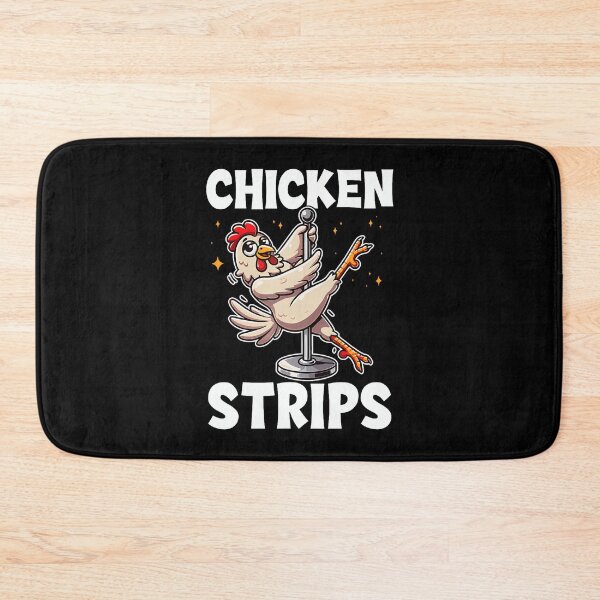Item preview, Funny Chicken Strips Pole Dance Cartoon Pun Humor designed and sold by DesireeAngela1.