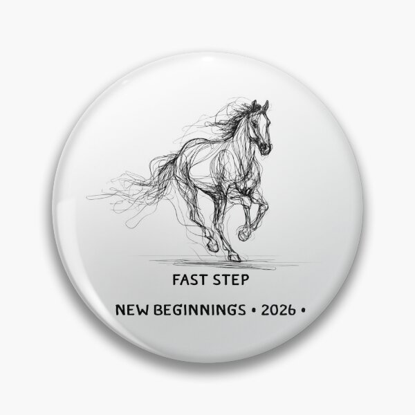 Item preview, Skecth horse illustration with Fast step beginnings 2026 text designed and sold by DadGenX.