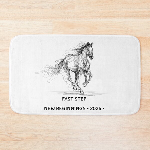 Item preview, Skecth horse illustration with Fast step beginnings 2026 text designed and sold by DadGenX.