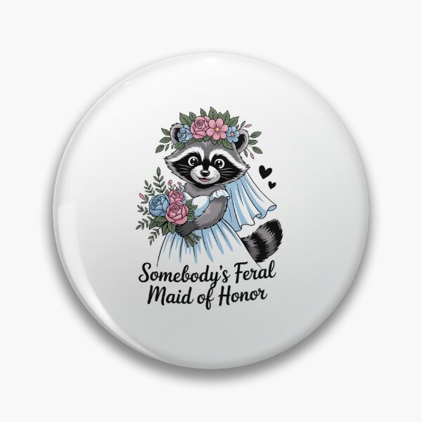 Item preview, Somebody's Feral Maid Of Honor Funny Wedding and Bridesmaid designed and sold by estellaken.