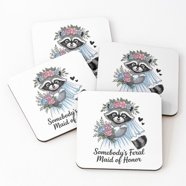 Item preview, Somebody's Feral Maid Of Honor Funny Wedding and Bridesmaid designed and sold by estellaken.