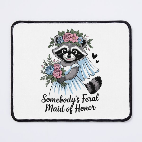 Item preview, Somebody's Feral Maid Of Honor Funny Wedding and Bridesmaid designed and sold by estellaken.