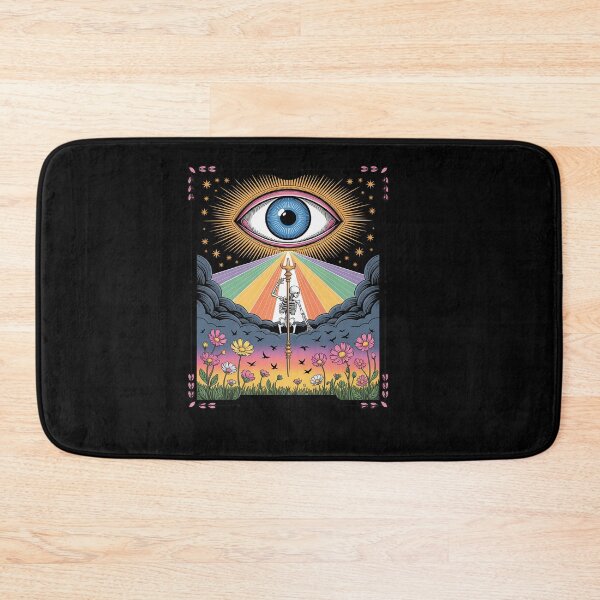 Item preview, Skeleton Riding Cloud The Audacity Tarot Card Rainbow designed and sold by ReadySide.