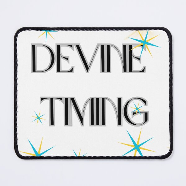 Item preview, Devine Timing - White Background Retro Typography designed and sold by Extremeallie.