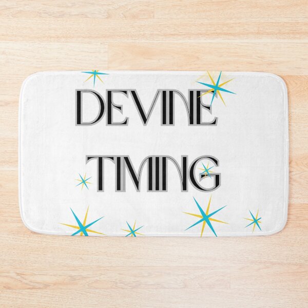 Item preview, Devine Timing - White Background Retro Typography designed and sold by Extremeallie.