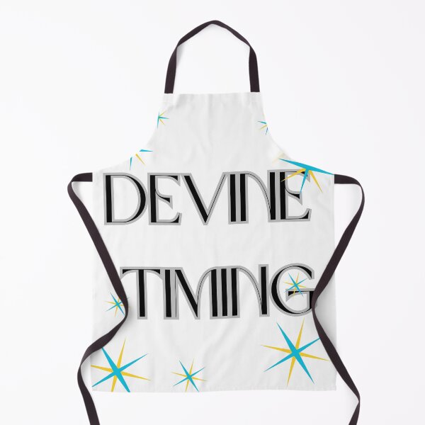 Item preview, Devine Timing - White Background Retro Typography designed and sold by Extremeallie.