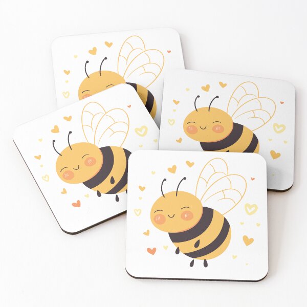 Item preview, Cute Smiling Bee With Hearts designed and sold by TurtleDojo.