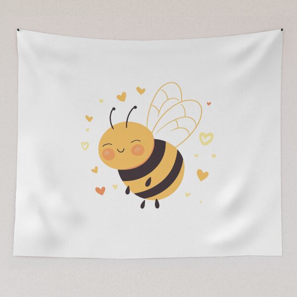 Item preview, Cute Smiling Bee With Hearts designed and sold by TurtleDojo.